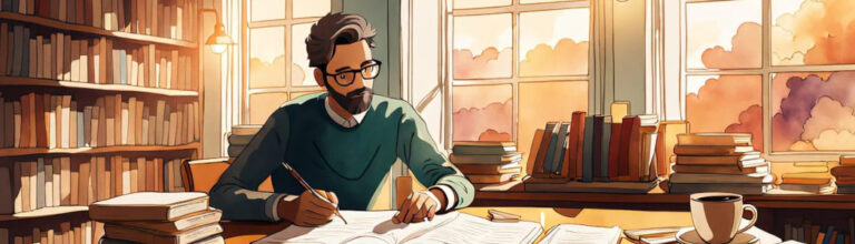 Author Writing a Novel